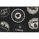 Tapete Para Cozinha Cleankasa 40cm X 60cm Selos Café Kapazi