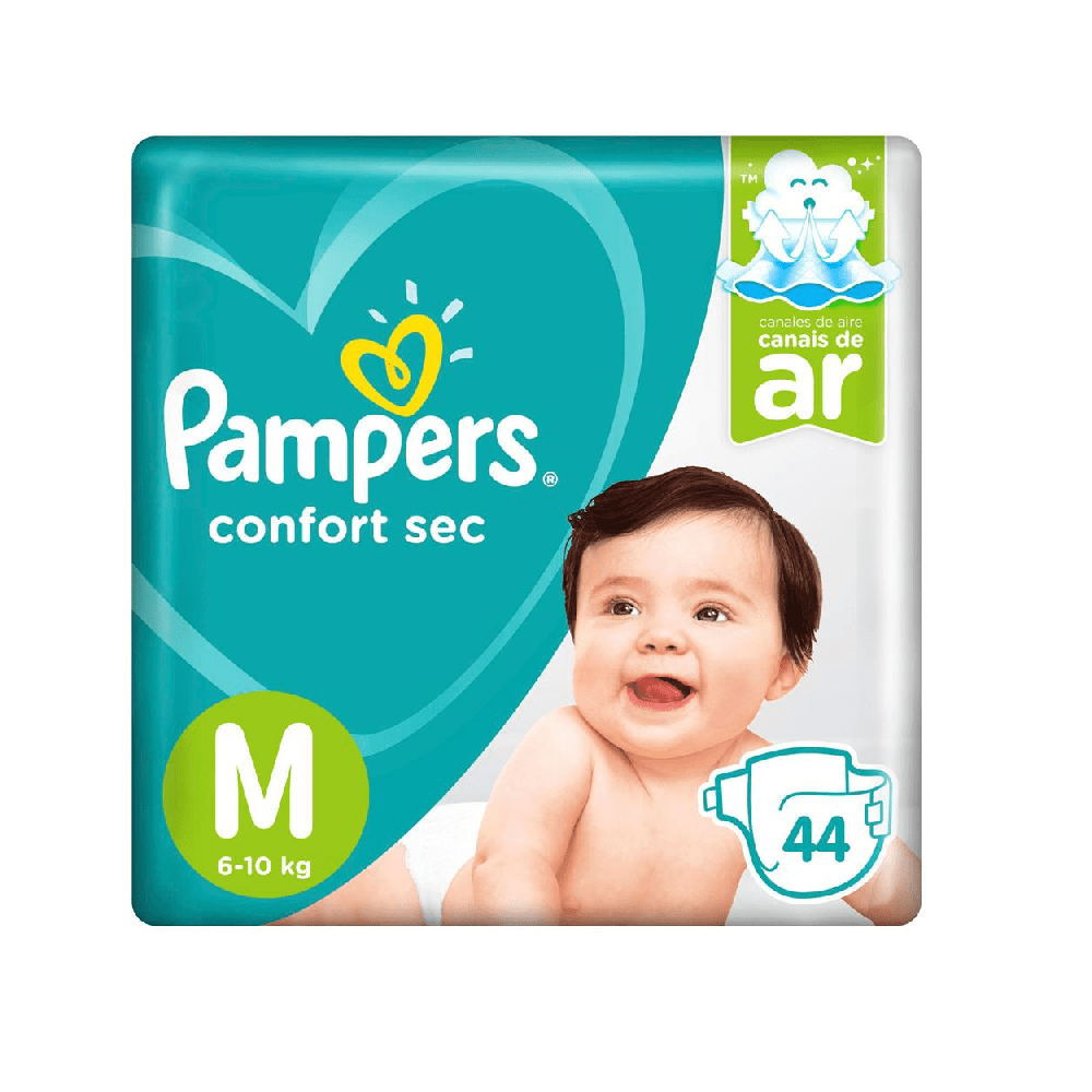 Fralda Pampers Confortsec Mega M 44 Unidades