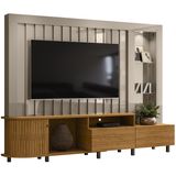 Estante Home Tv 70 Pol 2 Gavetas 243 Cm 6521 Fenddi Naturale Mdt