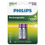 Pilha Recarregavel Philips Aaa Com 2 Pilhas