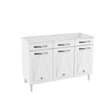 Gabinete De Cozinha Modulado Balcão Star New 3 Portas E 3 Gavetas 120cm Branco - Telasul