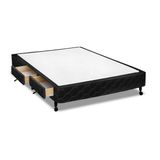 Cama Box Base C/gavetas Casal Poli Tecido Black (138x23-c/4 Gavs) - Castor