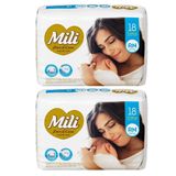 Fralda Descartável Mili Love &amp; Care Rn 2 Pacotes C/ 18