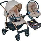 Carrinho De Passeio + Bebê Conforto Ecco Mon Amour + Base - Burigotto