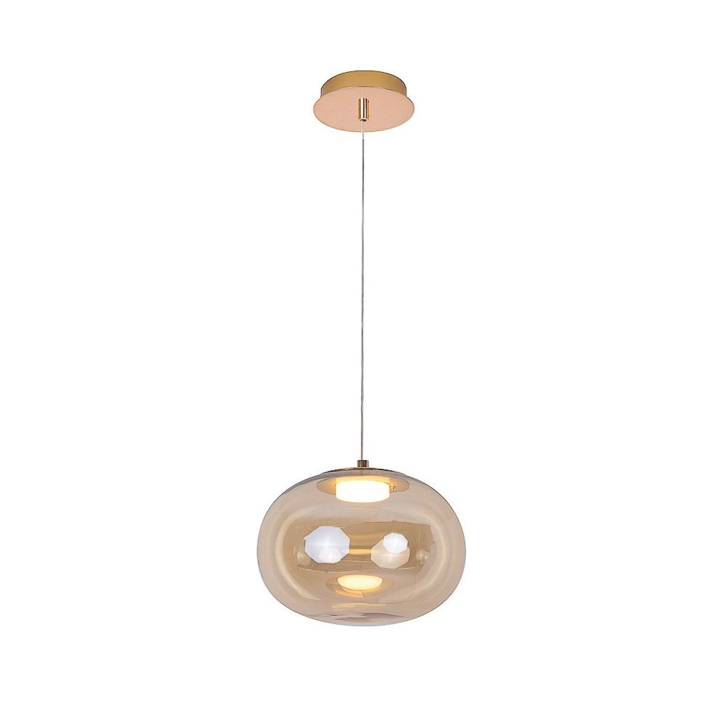 Pendente Balloon 26x18,2cm 1x9w 3000k 400 Lúmens Led Gn001g Bella Iluminação Dourado/champanhe