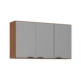 Armário Aéreo P/ Cozinha Firenze 3 Portas 120cm Amendola/nude Prime Tx - Demóbile