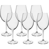 Conjunto De Taças De Cristal Para Vinho Bordeau 580ml 6 Peças