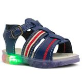 Sandalia Papete Masculina Infantil N20ao26 Moda Led 15.06i Cor:marinho,tamanho:25