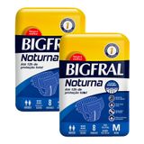 Kit 2 Fralda Geriátrica Bigfral Noturna Tamanho M Com 8 Unidades Cada