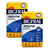 Kit 2 Fralda Geriátrica Bigfral Noturna Tamanho G Com 7 Unidades Cada