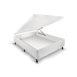 Cama Box Baú Universal Casal Courano White New (138x188x30) - Castor