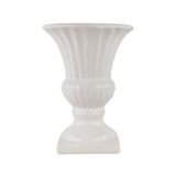 Vaso Taça Decorativa Pequena Em Cerâmica - Branco 23cm