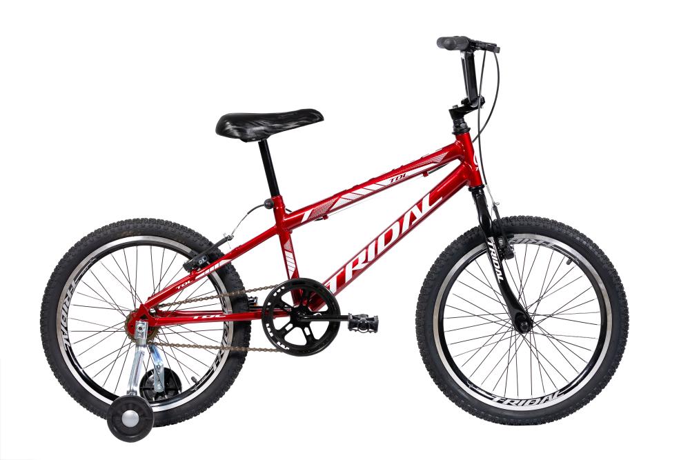 Bicicleta Aro 20 Infantil Bmx Cross Roda Lateral Tridal - Vermelho - 14