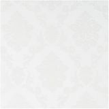 Papel de parede Alto Relevo Damask Branco