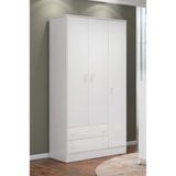 Guarda-roupa Infantil 3 Portas 2 Gavetas Doce Sonho Qmovi Branco