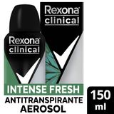 Desodorante Antitranspirante Aerossol Rexona Clinical Intense Fresh 96h 150ml