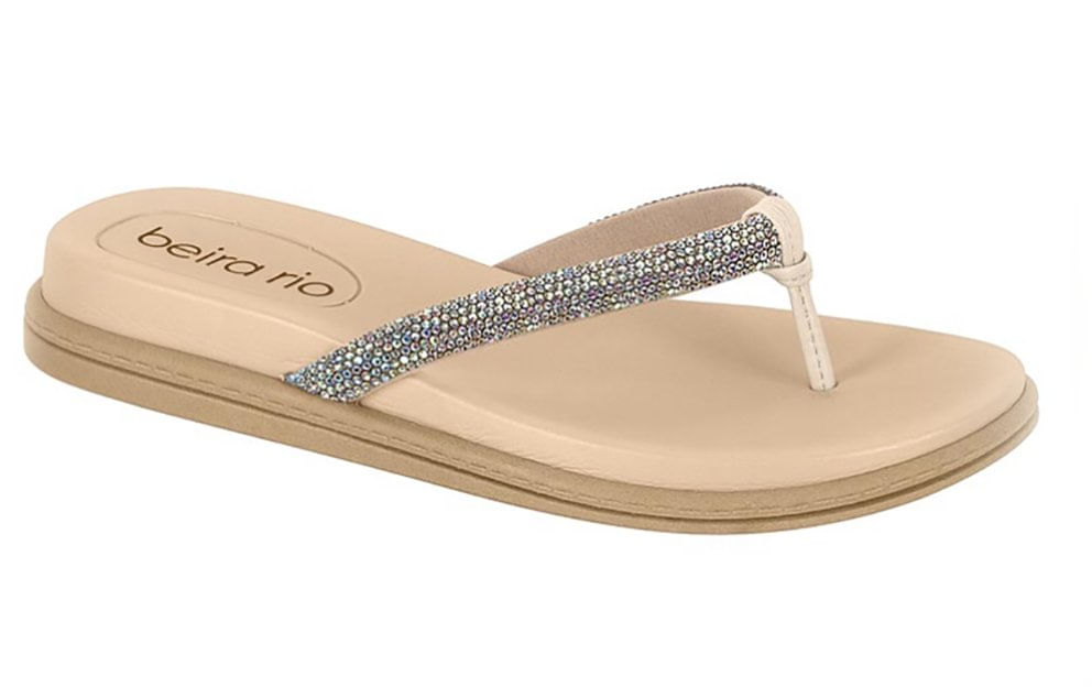 Chinelo Rasteira Strass Beira Rio 8513101 Feminino