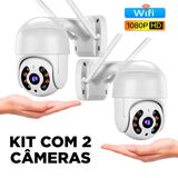 Kit 2 Câmeras Segurança Ip Wi-fi Smart Ip Mini Dome Full Hd