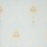 Papel de parede Damask Azul Claro com Nude