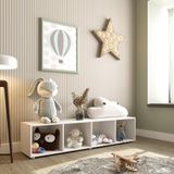 Estante Organizadora Infantil  4 Nichos Clara Yescasa Branco Perfect Wood