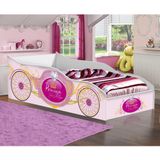 Cama Infantil Carruagem Branco/rosa
