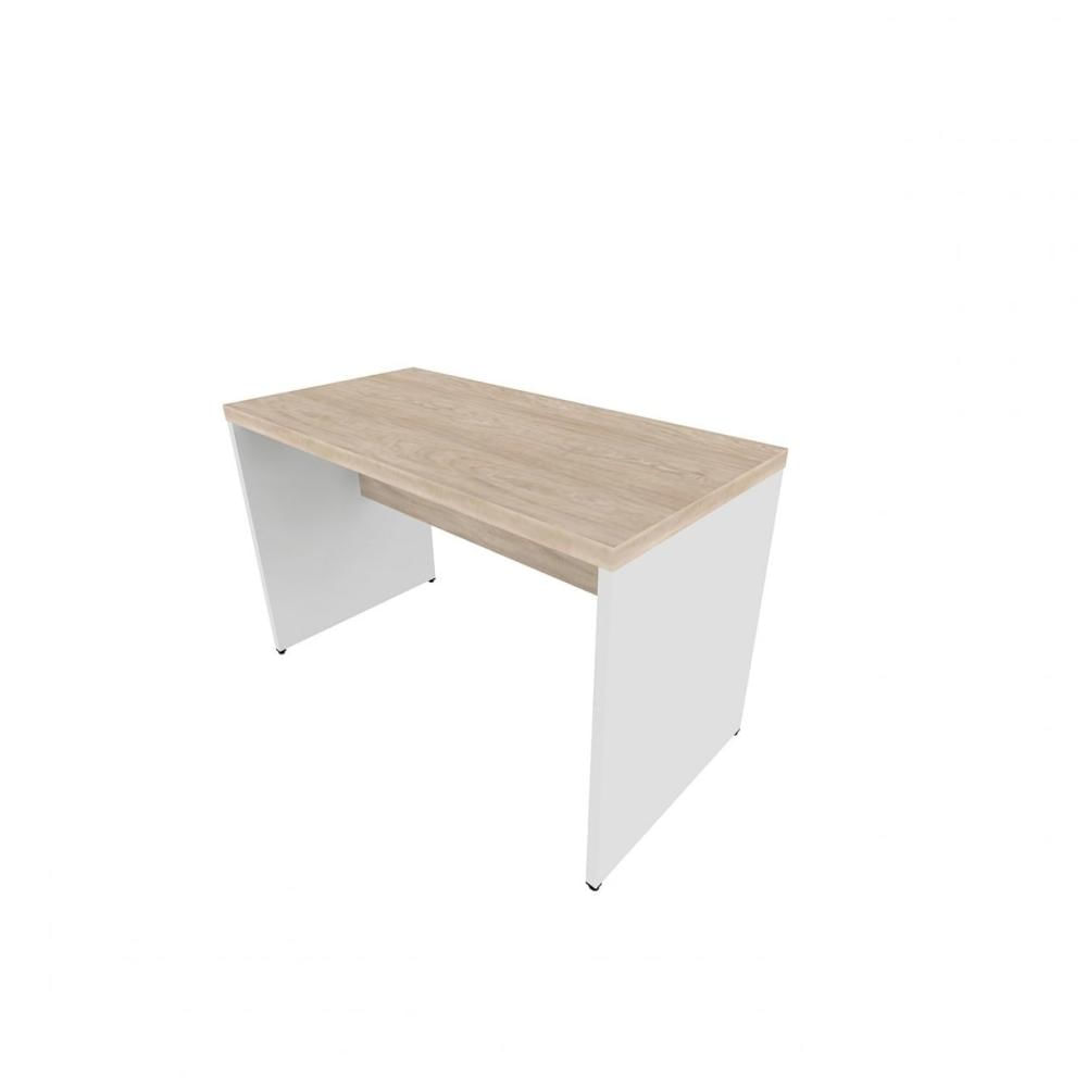 Mesa De Escritório Natus 40mm 130 Bramov Móveis Branco/Geneve