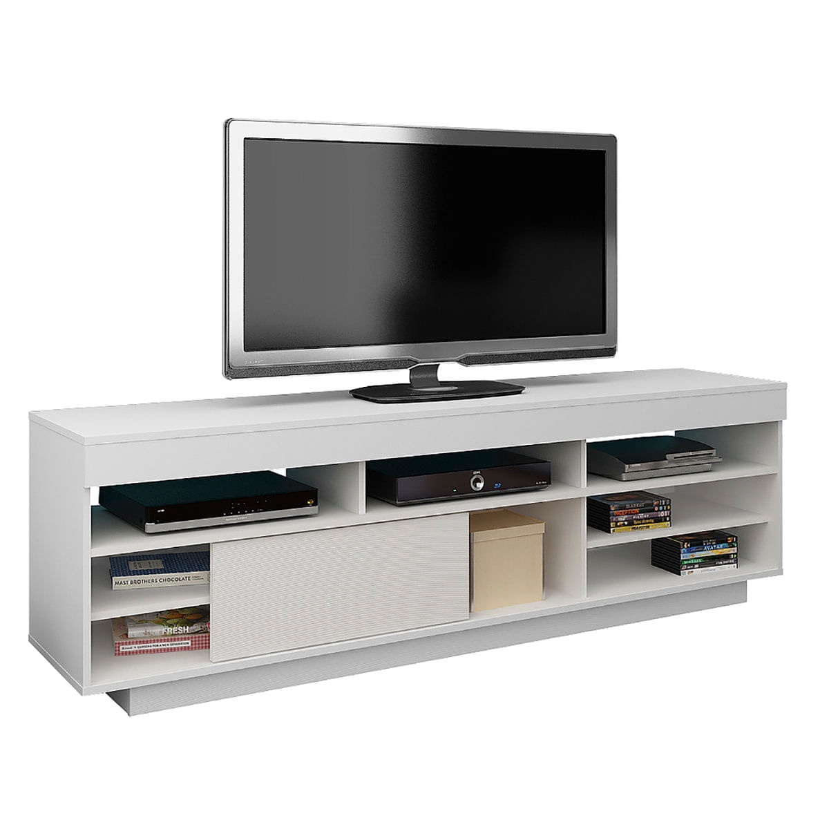 Rack Treviso para TVs até 47" Branco 1 Porta Artely