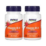 Vitamina D-3 Now Foods 400 Iu 180 Caps Softgels 2un