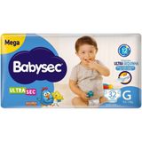 Fralda Babysec Ultrasec Galinha Pintadinha G 32 Unidades