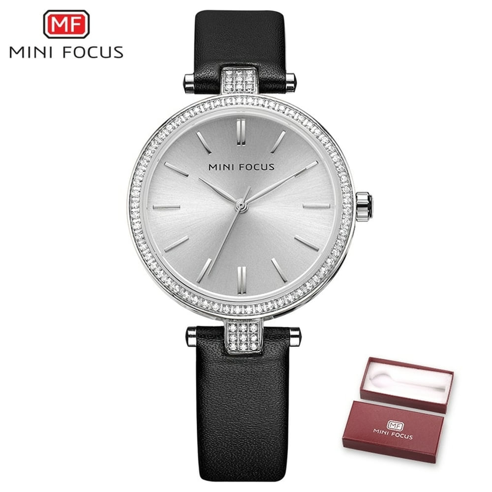 Relógio Feminino Mini Focus Mf0039l À Prova D&#39;água Preto