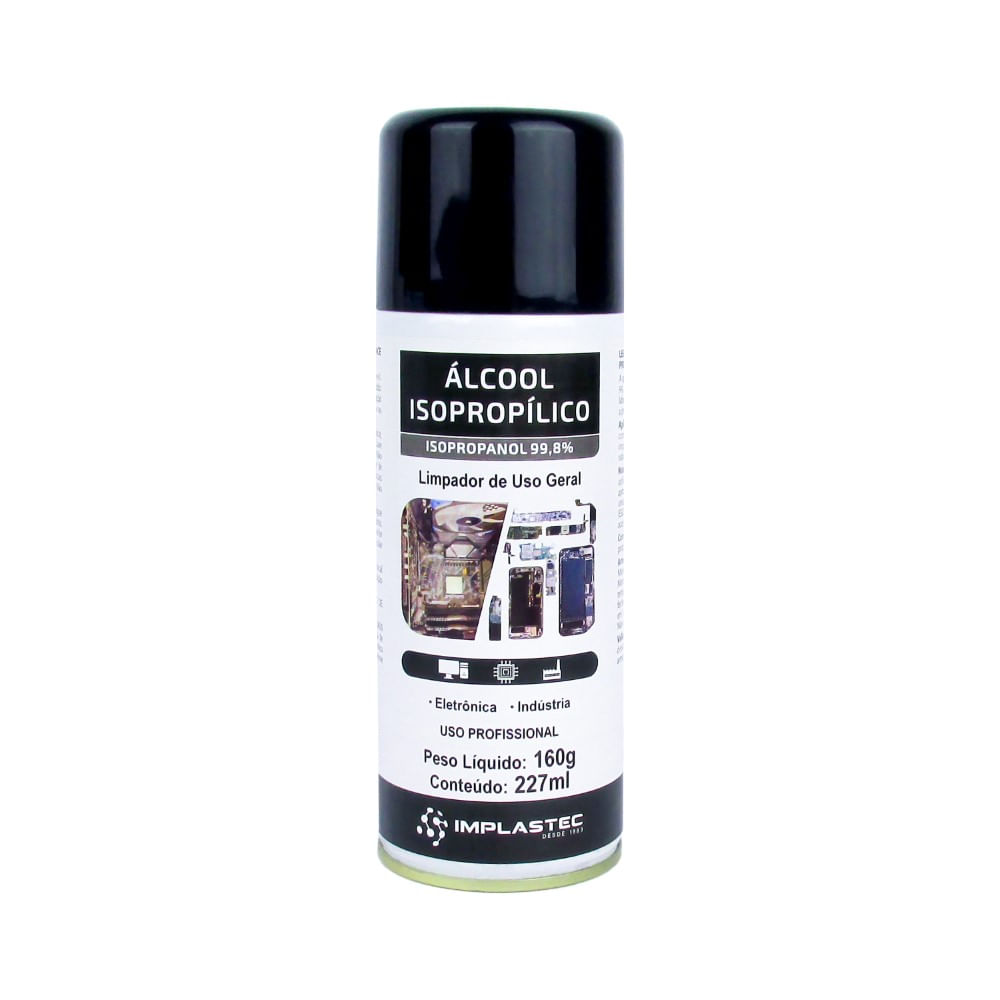 Álcool Isopropílico Aerossol Implastec Isopropanol 227ml Menor preço em Álcool Isopropílico Aerossol Implastec Isopropanol 227ml