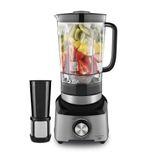 Liquidificador Philco Plq1350 Inox Turbo 3 L 12 Velocidades + Filtro Preto 1200w