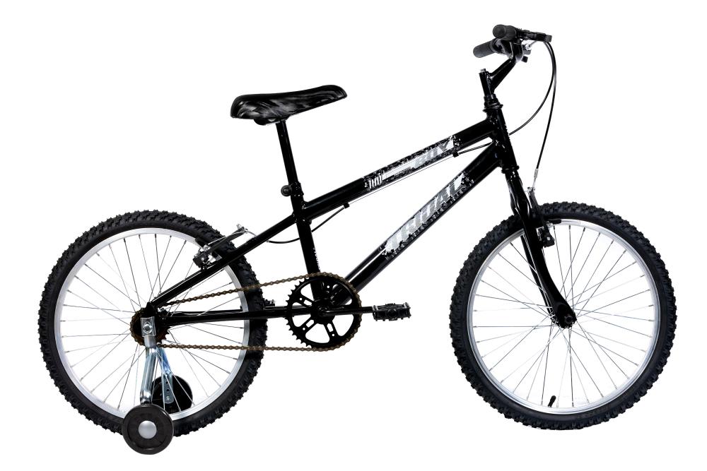 Bicicleta Aro 20 Infantil Mtb Boy Com Roda Lateral - Preto
