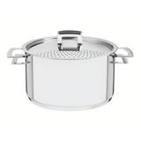 Espagueteira Brava Em Aço Inox Fundo Triplo Tampa Perfurada 24 Cm 6,1 L - Tramontina 62417240