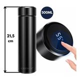 Garrafa Térmica Em Aço Inox Com Termômetro Led Digital 500ml