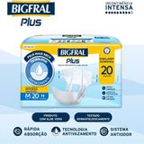Fralda Geriátrica Bigfral Plus Regular Econômica M 20  Unidadesidades