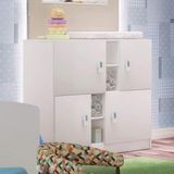 Cômoda De Bebê 4 Portas Móveis Percasa Branco