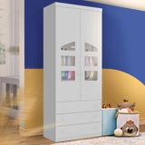 Guarda-roupa Infantil Eloísa 2 Portas 3 Gavetas Em Mdf Branco Phoenix Baby