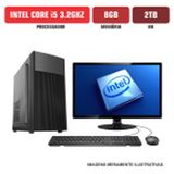 Computador Spread Corp Intel Core I5 8gb Hd 2tb Com Kit Monitor 15&quot;