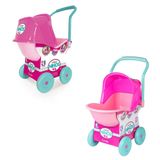 Carrinho De Boneca Ninos Cotiplás Rosa Com Verde Água 2215