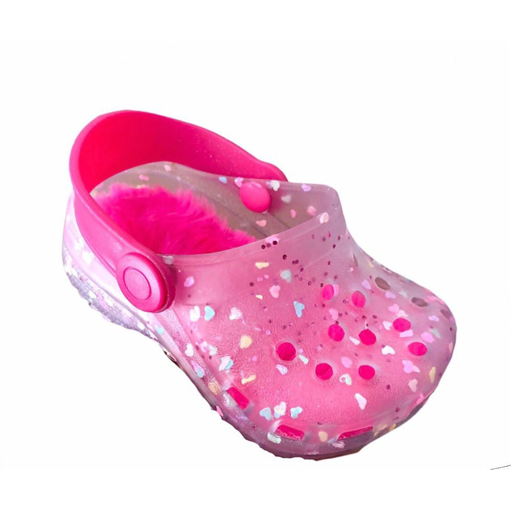 Babuche Infantil Pantufa Corações Juju