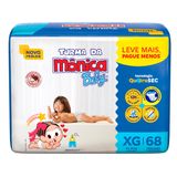 Fralda Turma Mônica Baby Mega Tamanho Xg 68 Unidades Leve Mais E Pague Menos