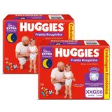 Kit 2 Fralda Descartável Huggies Supreme Care Roupinha Bag Xxg 58 Unidades