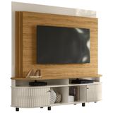 Estante Home Tv 65 Pol 2 Portas 183 Cm 6511 Naturale Off White Mdt