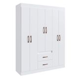 Guarda-roupas 6 Portas 2 Gavetas Multimóveis Cr35111 Branco