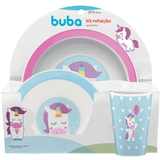 Kit De Refeição Infantil Prato Bowl Copo Unicórnio - Buba