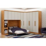 Guarda-Roupa Modulado Casal Safira 005 em MDF com 11 Portas e 7 Gavetas - Clic Móveis