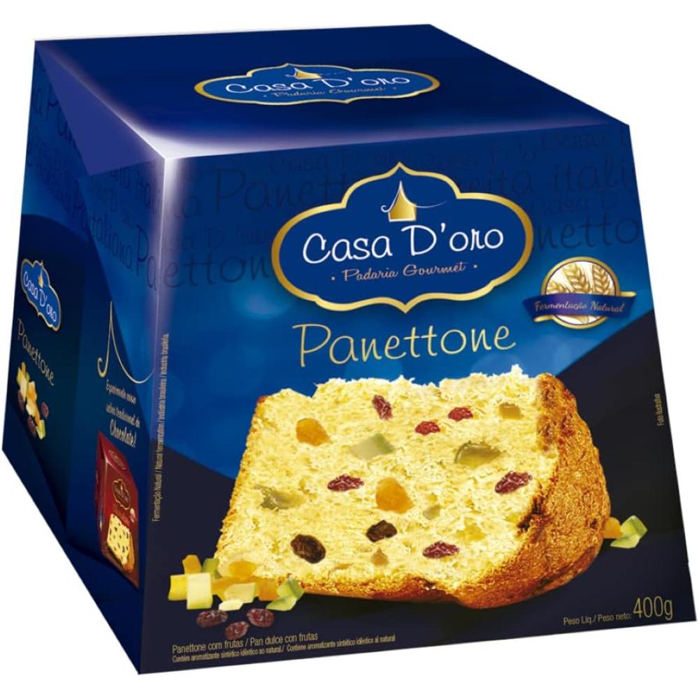 Panettone Com Frutas Casa D&#39;oro 400g