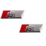 2 Emblema Audi Sline Volante Aluminio A1 Ao A6 Do S3 Ao S6