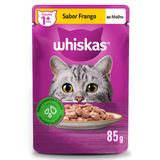 Ração Úmida Whiskas Sachê Frango ao Molho para Gatos Adultos 85 g